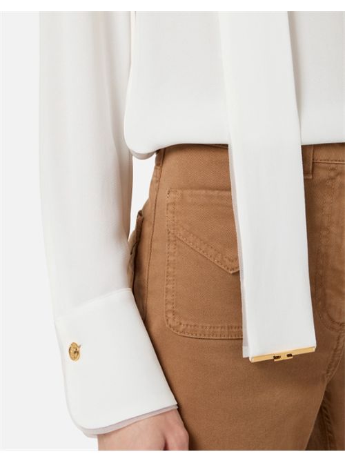 SHIRT WITH SASH ELISABETTA FRANCHI | CA14661E2360 avorio